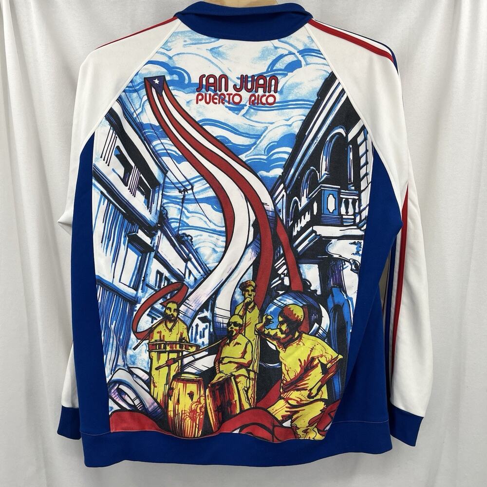 Adidas Rare 2006 SAN JUAN PUERTO RICO Track Sweatshirt Jacket 3XL With Baseball - Picture 7 of 14
